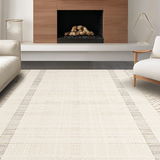 Ultra Soft Area Rug, Non Slip, Stain Resistant, Washable Area Rugs for Living Room, Bedroom, Warm Boho Inspired Rustic Charm(Beige)