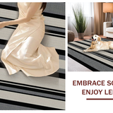 Ultra Soft Area Rug, Non Slip, Stain Resistant, Washable Area Rugs for Living Room, Bedroom, Sleek Modern Dual Color Scheme(Gray)