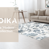 Ultra Soft Area Rug, Non Slip, Stain Resistant, Washable Area Rugs for Living Room, Bedroom, Cozy Earthy Toned Abstract Pattern(Gray)