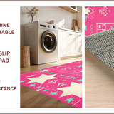 Ultra Soft Area Rug, Non Slip, Stain Resistant, Washable Area Rugs for Living Room, Bedroom, Funny Hot Pink Western Kitchen Rug for Cowgirl Decor(Pink)
