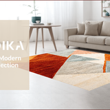 Ultra Soft Area Rug, Non Slip, Stain Resistant, Washable Area Rugs for Living Room, Bedroom, Modern Plush Area Rug for Dining Room(Orange)