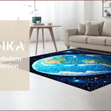 Ultra Soft Area Rug, Non Slip, Stain Resistant, Washable Area Rugs for Living Room, Bedroom, Non-Slip Geographic Carpet for Living Room(Blue)