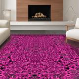 Ultra Soft Area Rug, Non Slip, Stain Resistant, Washable Area Rugs for Living Room, Bedroom, Eclectic Wild Texture with Modern Lines(Pink)
