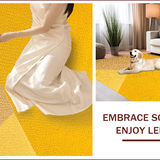 Ultra Soft Area Rug, Non Slip, Stain Resistant, Washable Area Rugs for Living Room, Bedroom, Contemporary Bold Yellow Kids Playroom Durable Rug(Yellow)