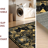 Chic Abstract Black and Gold Motif(Black)