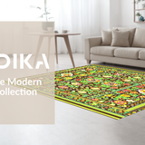 Ultra Soft Area Rug, Non Slip, Stain Resistant, Washable Area Rugs for Living Room, Bedroom, Contemporary Springtime Color Palette(Brown)