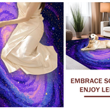 Ultra Soft Area Rug, Non Slip, Stain Resistant, Washable Area Rugs for Living Room, Bedroom, Radiant Colorful Constellation Layout(Purple)