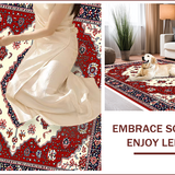 Ultra Soft Area Rug, Non Slip, Stain Resistant, Washable Area Rugs for Living Room, Bedroom, High Traffic Ivory Red Decorative Rug for Family Rooms(Red)