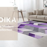 Ultra Soft Area Rug, Non Slip, Stain Resistant, Washable Area Rugs for Living Room, Bedroom, Stylish Transitional Lattice Arrangement(Purple)