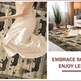 Ultra Soft Area Rug, Non Slip, Stain Resistant, Washable Area Rugs for Living Room, Bedroom, Cozy Cabin Themed Decor(Brown)