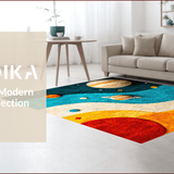 Ultra Soft Area Rug, Non Slip, Stain Resistant, Washable Area Rugs for Living Room, Bedroom, Solar System Planet(Blue)