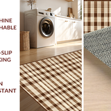 Ultra Soft Area Rug, Non Slip, Stain Resistant, Washable Area Rugs for Living Room, Bedroom, Sophisticated Warm Tones Geometry(Beige)
