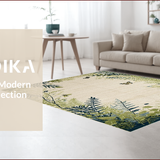 Ultra Soft Area Rug, Non Slip, Stain Resistant, Washable Area Rugs for Living Room, Bedroom, Soft Earthy Floral Elegance(Beige)