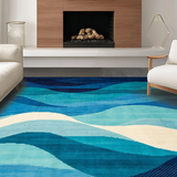 Chic Fluid Abstract Design(Blue)