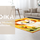 Ultra Soft Area Rug, Non Slip, Stain Resistant, Washable Area Rugs for Living Room, Bedroom, Engaging Colorful Lettering Display(Yellow)