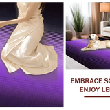 Ultra Soft Area Rug, Non Slip, Stain Resistant, Washable Area Rugs for Living Room, Bedroom, Chic Ombre Textured Visual Appeal(Purple)