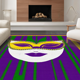 Ultra Soft Area Rug, Non Slip, Stain Resistant, Washable Area Rugs for Living Room, Bedroom, Eclectic Festive Geometric Arrangement(Purple)