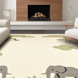 Ultra Soft Area Rug, Non Slip, Stain Resistant, Washable Area Rugs for Living Room, Bedroom, Elegant Nature-Inspired Animal Collection(Beige)