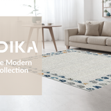 Ultra Soft Area Rug, Non Slip, Stain Resistant, Washable Area Rugs for Living Room, Bedroom, Chic Grey Paw Print Aesthetic(Beige)