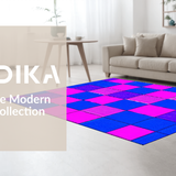 Eclectic Distressed Round Geometry(Blue)