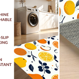 Ultra Soft Area Rug, Non Slip, Stain Resistant, Washable Area Rugs for Living Room, Bedroom, Joyful Minimalist Character Patterns(Orange)
