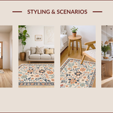 Navy Blue Orange Dining Room Boho(Beige)