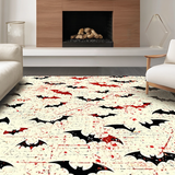 Ultra Soft Area Rug, Non Slip, Stain Resistant, Washable Area Rugs for Living Room, Bedroom, Dark Elegant Gothic Charm(White)
