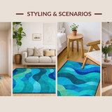 Engaging Abstract Patterned Layout(Blue)