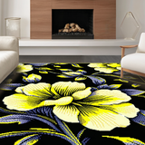 Ultra Soft Area Rug, Non Slip, Stain Resistant, Washable Area Rugs for Living Room, Bedroom, Chic Colorful Floral Arrangement(Yellow)