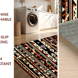 Ultra Soft Area Rug, Non Slip, Stain Resistant, Washable Area Rugs for Living Room, Bedroom, Elegant Ethnic Inspired Design Elements(Orange)