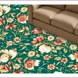 Ultra Soft Area Rug, Non Slip, Stain Resistant, Washable Area Rugs for Living Room, Bedroom, Green Botanical Shag Rug for Kids Playroom(Green)