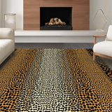 Ultra Soft Area Rug, Non Slip, Stain Resistant, Washable Area Rugs for Living Room, Bedroom, Wild Khaki Animal Aesthetic(Brown)