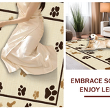 Ultra Soft Area Rug, Non Slip, Stain Resistant, Washable Area Rugs for Living Room, Bedroom, Rustic Earthy Animal Print Motif(Beige)