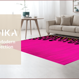 Ultra Soft Area Rug, Non Slip, Stain Resistant, Washable Area Rugs for Living Room, Bedroom, Chic Vintage Cheetah Aesthetic(Pink)