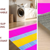 Ultra Soft Area Rug, Non Slip, Stain Resistant, Washable Area Rugs for Living Room, Bedroom, Eclectic Rainbow Splash Patterns(Yellow)
