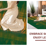 Ultra Soft Area Rug, Non Slip, Stain Resistant, Washable Area Rugs for Living Room, Bedroom, Exotic Wild Animal Aesthetic(Green)