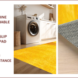Ultra Soft Area Rug, Non Slip, Stain Resistant, Washable Area Rugs for Living Room, Bedroom, Abstract Yellow Living Room Non-Shedding Carpet(Yellow)