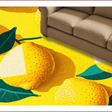 Ultra Soft Area Rug, Non Slip, Stain Resistant, Washable Area Rugs for Living Room, Bedroom, Playful Bright Yellow Whimsy(Yellow)