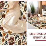 Ultra Soft Area Rug, Non Slip, Stain Resistant, Washable Area Rugs for Living Room, Bedroom, Non-Slip Western Aztec Living Room Rug(Brown)