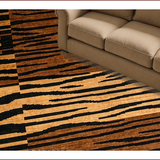 Ultra Soft Area Rug, Non Slip, Stain Resistant, Washable Area Rugs for Living Room, Bedroom, Artistic Contemporary Pattern Fusion(Brown)
