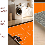 Ultra Soft Area Rug, Non Slip, Stain Resistant, Washable Area Rugs for Living Room, Bedroom, Bold Orange and Brown Geometry(Orange)