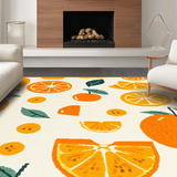 Ultra Soft Area Rug, Non Slip, Stain Resistant, Washable Area Rugs for Living Room, Bedroom, Whimsical Colorful Shaggy Rug(Orange)