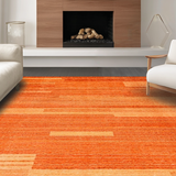 Ultra Soft Area Rug, Non Slip, Stain Resistant, Washable Area Rugs for Living Room, Bedroom, Sleek Modern Warm Palette(Orange)