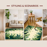 Rustic Botanical Jungle Scene(Green)