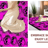 Ultra Soft Area Rug, Non Slip, Stain Resistant, Washable Area Rugs for Living Room, Bedroom, Dramatic Dark-Themed Welcome Mat(Pink)