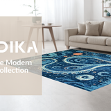 Ultra Soft Area Rug, Non Slip, Stain Resistant, Washable Area Rugs for Living Room, Bedroom, Whimsical Kraken Tentacle Design Area Rug for Vibrant Home Decor(Blue)