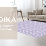 Ultra Soft Area Rug, Non Slip, Stain Resistant, Washable Area Rugs for Living Room, Bedroom, Cozy Neutral Floral Composition(Purple)