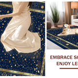 Ultra Soft Area Rug, Non Slip, Stain Resistant, Washable Area Rugs for Living Room, Bedroom, Chic Esoteric Cosmic Elements(Blue)