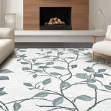 Ultra Soft Area Rug, Non Slip, Stain Resistant, Washable Area Rugs for Living Room, Bedroom, Sleek Contemporary Symmetrical Artwork(Gray)