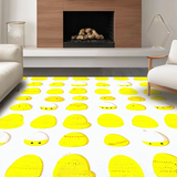 Ultra Soft Area Rug, Non Slip, Stain Resistant, Washable Area Rugs for Living Room, Bedroom, Quirky Cartoonish Floor Accent(Yellow)